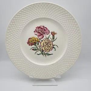Spode Copeland Mansard 11" Dinner Plate Floral S1990 Carnation Flower