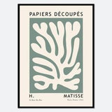 Henri Matisse Cut Outs Vintage Abstract Wall Art Print | Matisse Colorful Poster, Berggruen Cie, Papiers Decoupes, Green Botanical Art M159