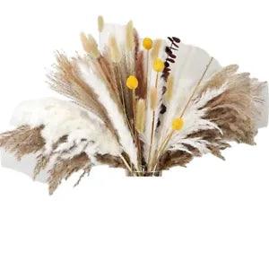 11r Natural  Dried Flowers for Home Decor Boho Bathroom Decor, Office Decor D6I1