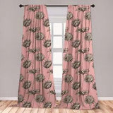 Flowers Scenery Microfiber Curtains 2 Panel Set Living Room Bedroom in 3 Sizes