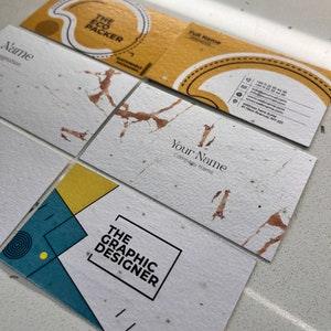Seed Paper Business Cards For Green Businesses | Eco Friendly & Customisable With Your Logo | Sustainable Visiting Cards | Calling Cards