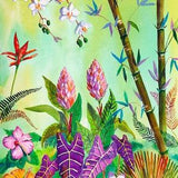 Tropical plant print, orchid watercolor, bamboo print, tropical botanical print, Tropical foliage, colorful art, Florida art,  Ellen Negley