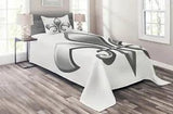 Medieval Quilted Coverlet & Pillow Shams Set, Lily Flower Symbol Print