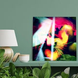 Mural "Orchid in Pink", 60 x 60 cm, abstract photograph, printed on aluminium dibond