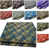 Faux Silk Brocade (Medium Size Flora) Jacquard Damask Kimono Fabric Material*Bu1