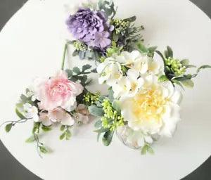 White artificial peony flower silk  wedding decoration craft