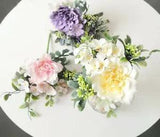 White artificial peony flower silk  wedding decoration craft
