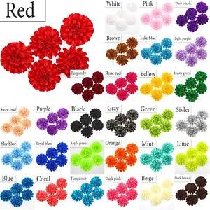 100Pc 2" Satin Ribbon Carnation Flower DIY Craft Wedding Decorations Appliques
