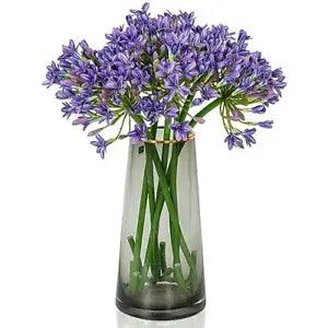 Blue African Lily Agapanthus Artificial Agapanthus Faux Floral Purple