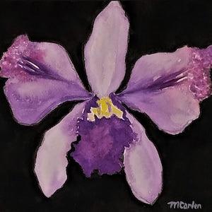 Orchid painting, orchid watercolor, original orchid painting, 8x10 orchid painting, 11x14 orchid painting