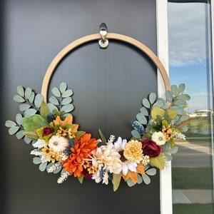 Fall wreath, Autumn Wreath, Cottage Wreath, Country Wreath, Door Wreath, Wreath, Door Decor, Pumpkin Wreath, Fall Decor