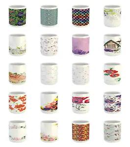 Ambesonne Flower Petal Ceramic Coffee Mug Cup for Water Tea Drinks, 11 oz