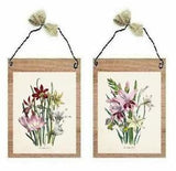 Lily Pictures Floral Flowers Pink Maroon Yellow Wall Hangings Decor Plaques #847