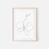 Orchid ink sketch - hand drawn plant printable | minimalist abstract plant, orchid design, orchid poster, flower contour, spa art