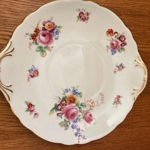 Royal Doulton Canadian National Steamships Floral Bouquet Cake Plate