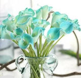 Calla Lily Bridal Wedding Bouquets with Latex Gift Package 12 Diamond Blue