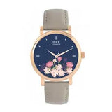 Toff London TLWS-89428 Ladies Pink Carnations Flower Watch
