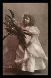 1907 Girl w/ Flowers Two Lilies Sheahan's Famous Picture Postcard Lynn Mass. 191