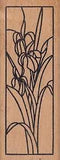 lily unbranded Wood Mounted Rubber Stamp  1 3/4 x 4 1/2"  New
