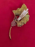 Beautiful Rhinestone Lily Costume Jewellery Brooch