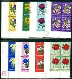 1970 Flowers,Iris,Sage,Adonis,Thistle,Almond,Peony,Flax,Fiori,Romania,2824,MNH/4