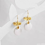 Ich bin Luxus - 'Emaille for YOU petit - creme' orchid earrings