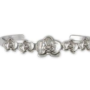 Orchid Jewelry Sterling Silver Orchid Bracelet Handmade Flower Jewelry OR3-CB