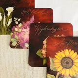 Get Well Cards. Set of 4 vintage FLORAL cards. With white Envelopes. New