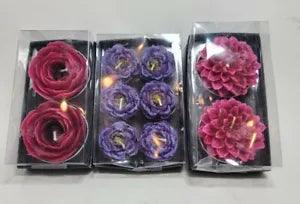 Abbott Collection Tea Light Candles "Peony, Camellia, Dahlia" BEAUTIFUL!