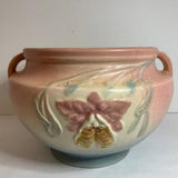 Vintage Hull Pottery Orchid Pattern Double Handle Jardiniere Planter Vase #310-9.5???