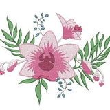 Orchid flowers, Machine Embroidery Design