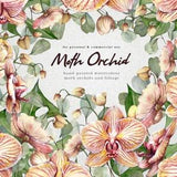 Moth Orchid and Foliage Hand-Painted Watercolour pack