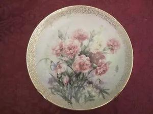 CARNATION SERENADE - LENA LIU collector plate FLOWER - FLORAL