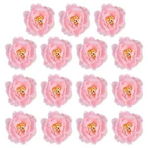30Pcs Artificial Flower Head Fake Flowers Heads Bulk Silk Peony Heads Pink