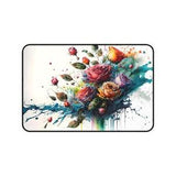Rainbow Rose Bouquet | Desk Mat | Artistic and Functional | Gift Idea | Home Office Decor