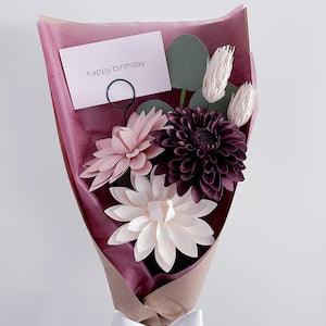 Paper Flower Bouquet - Paper Anniversary - Paper Gifts - Stemmed Paper Flowers - Gift Ideas