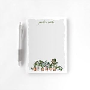 Personalized Notepad, Custom Notepad, Personalized Stationery, Writing Pad, Plant Lover, House Plants Stationery, House Plants Notepad