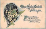 Lovely Lily of the Valley on 1912 Tuck Easter Postcard-Series No. E.3616