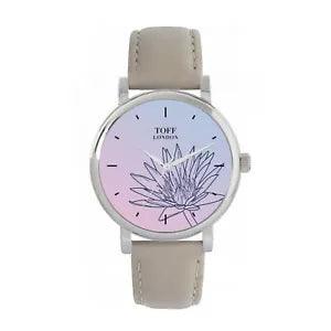 Toff London TLWS-89300 Ladies Blue Water Lilies Flower Watch