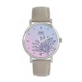 Toff London TLWS-89300 Ladies Blue Water Lilies Flower Watch
