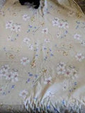 Golding Lily  flower eyelet Cotton duck Drapery Fabric buy by the yard stock G