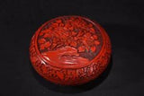 Chinese Antique Vintage Lacquerware Exquisite Peony Flower Box Collection Art
