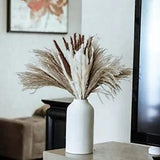 60PCS Natural Dried Pampas Grass Bouquet 17.5 inches, Reed Flower, 60 Pieces