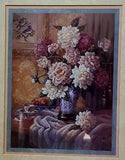 Home Interiors Pink carnations Print Wall Art Matted 16 X 13 Ornate Frame