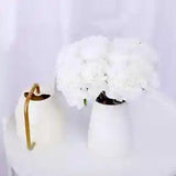 5pcs Silk Peonies Artificial Flowers White Wedding Home Decor Bouquet Pretty