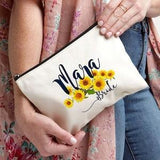 Sunflower Decor, Sunflower Wedding, Bride Gift, Bride Makeup Bag, Makeup Bag, Personalized Makeup Bag, Sunflower Wedding Decor, Sunflowers