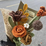 Finished Vintage Crochet Flowers Bouquet, Handmade Knitted Bouquet,Rose Bouquet,Valentine's Day Gift, Mix Crochet Bouquet,Birthday Gift