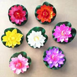 Water Lily Multicolor Plastic Pond Aquarium Decor Simulation Fake Plant