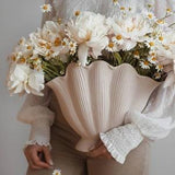 Seashell Vase  Oyster vase Creative  Shell Ceramic Vase Modern Arts Vases Flower Pot Home Decoration Wedding Party Table Center pieces