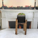 medium craft basket, balcony planters, woven orchid basket, succulent holder, plant decoration, black planter, basket for storage, PH 2271